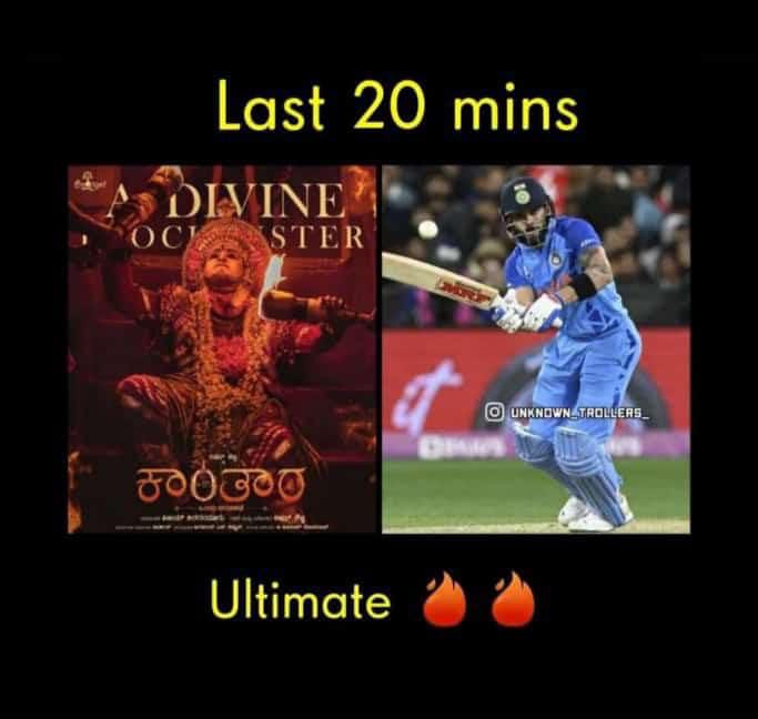 Shripaad's tweet photo. #Kantara #Kohli #INDvPAK #T20WorldCup ⁦@shetty_rishab⁩ ⁦@KantaraFilm⁩ ⁦@imVkohli⁩ ⁦@BCCI⁩ ⁦@ICC⁩ https://t.co/jp4HME360Q