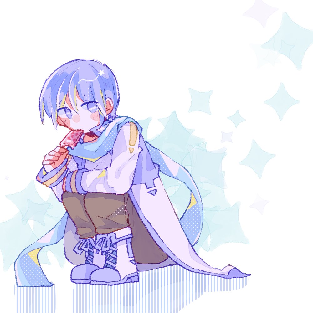 カイト(ボーカロイド) 「」|皐月うさぎのイラスト