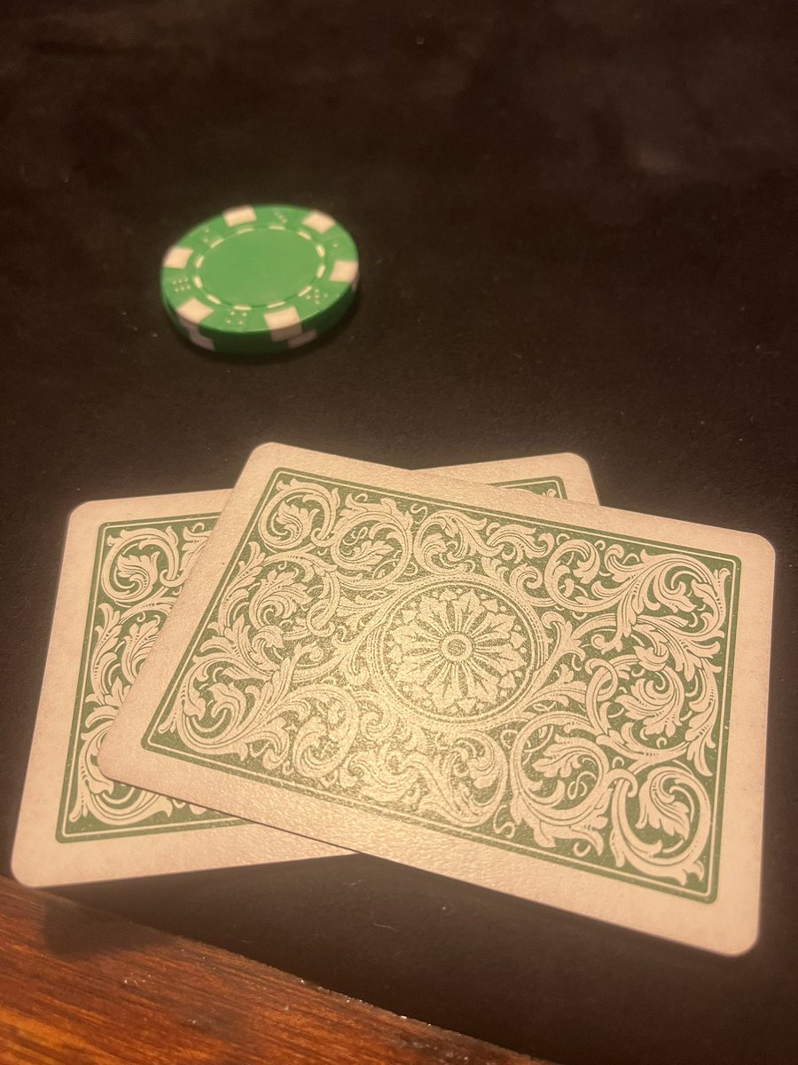 After seven hours of play, I was small blind and had the exact right number of chips for it. For a last hand, it was a really strong. But like the Yankees, it wasn’t strong enough, and I had nothing. But hey, the #Astros won! So I go home a winner anyway 🙃