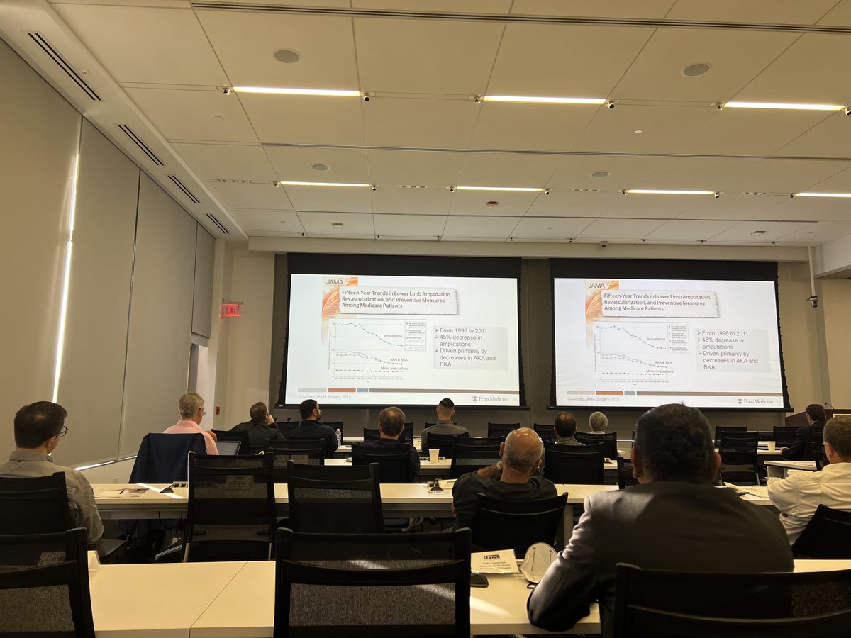AmputationSuck's tweet photo. And we’re underway at the #SVS #CPVI skills course in Chicago.  Great turnout and @VascularMD is kicking things off with a talk on trends in endovascular therapy!  #vascularsurgery https://t.co/redf4splP2