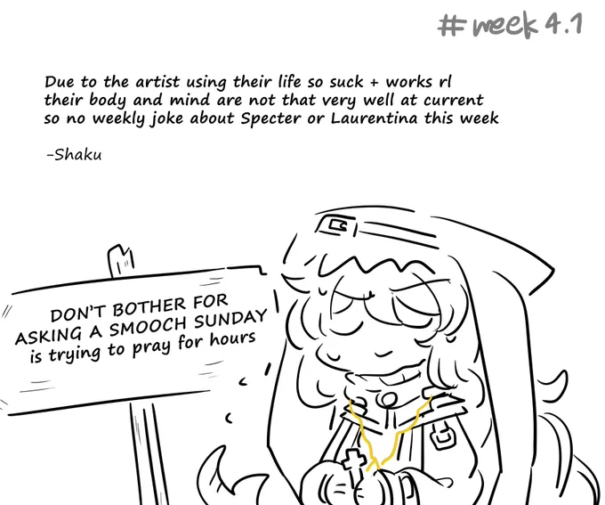 Week: 4.1
Weekly Specter on Sunday but not really coughcough 