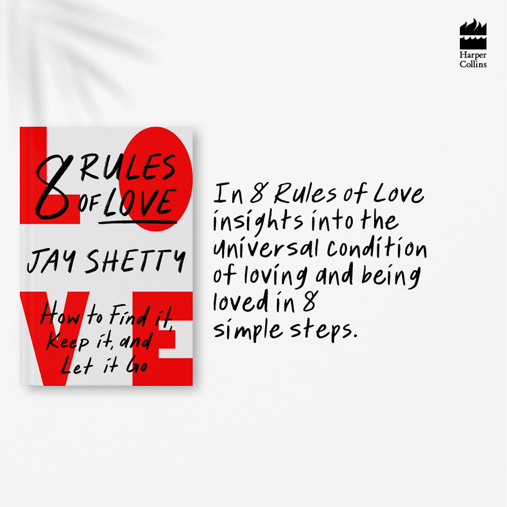 @jayshetty draws on his time as a monk in the Vedic tradition, as well as his specific coaching practice and modern social science and brings you another inspiring book #8RulesOfLove, now available for pre-order! fal.cn/3sYvO . #8RulesOfLove #JayShetty #Marriage