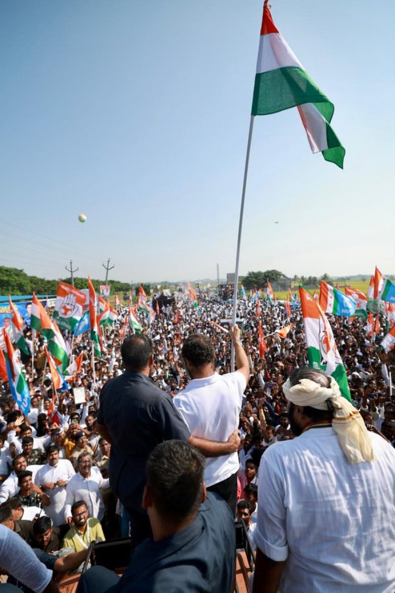 Morning scenes. Rahul Gandhi & supporters will be back on 27 th in Telangana.