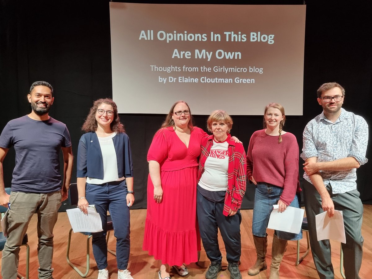 Prof Cloutman-Green🕷 (Girlymicro@mindly.social) (@girlymicro) on Twitter photo Rehearsals done. The first ever live performance of the Girlymicro blog is about to get underway at the @bloomsburyfest with this amazing group of Healthcare Scientists and honouree HCS @NicoBalders as part of the @NosocomialThe
<a href="/yetis_ozge/">Özge Yetiş</a> <a href="/SamWatkin7/">Sam Watkin</a> <a href="/thedrskywalker/">Claire Walker</a> <a href="/ADSMicro/">Ant 🦠🔬</a> Rehearsals done. The first ever live performance of the Girlymicro blog is about to get underway at the @bloomsburyfest with this amazing group of Healthcare Scientists and honouree HCS @NicoBalders as part of the @NosocomialThe
<a href="/yetis_ozge/">Özge Yetiş</a> <a href="/SamWatkin7/">Sam Watkin</a> <a href="/thedrskywalker/">Claire Walker</a> <a href="/ADSMicro/">Ant 🦠🔬</a>