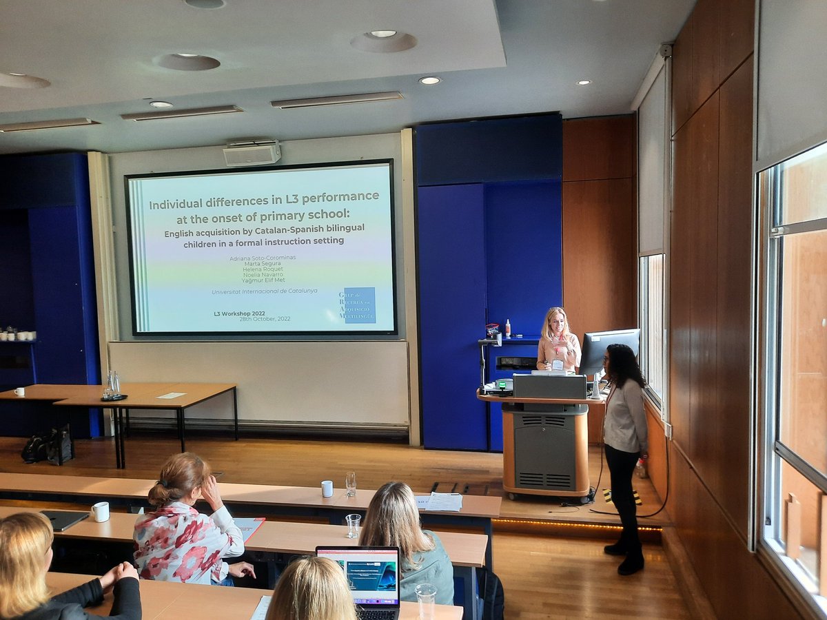 Helena Roquet and Marta Segura are now presenting their work on L3 English in Catalan primary schools!