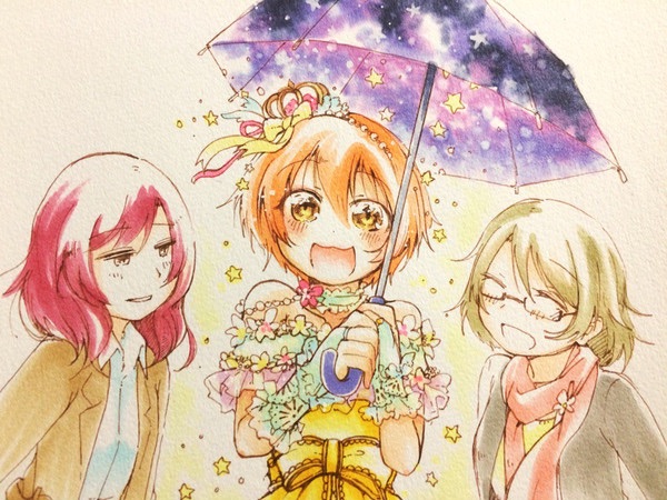星空凛 ,小泉花陽 ,西木野真姫 「←綺麗なまきりんぱな→VIP STARなまきりんぱな 」|にしやまのイラスト