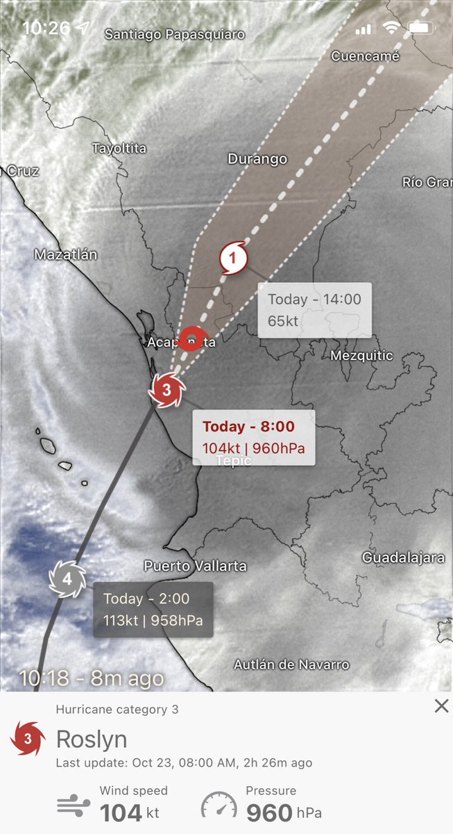 Reed Timmer, PhD on Twitter "HURRICANE ROSLYN has made landfall near