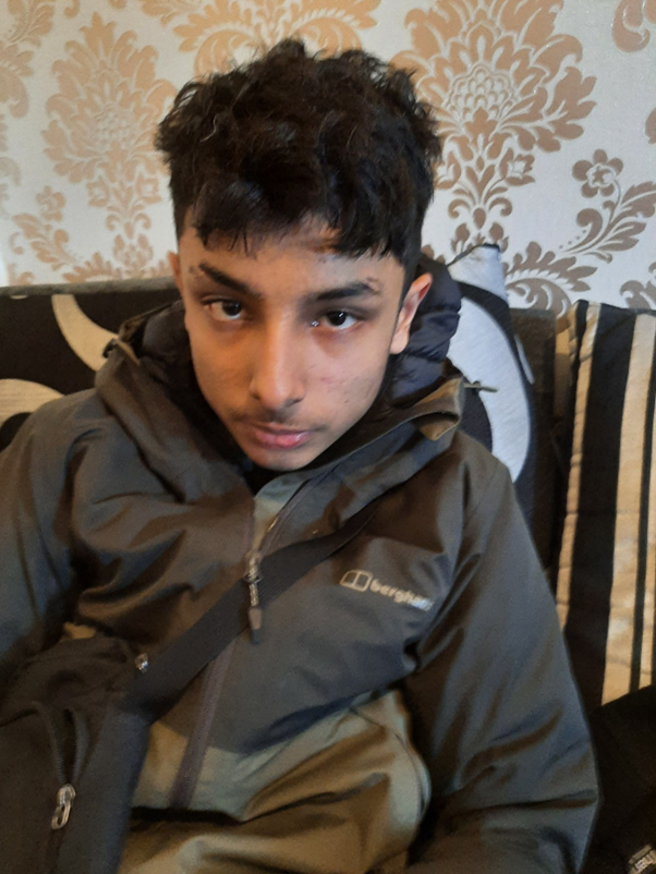 Missing - Awais Hussain, 14. Missing from home in #Fagley since 02:30 this morning. He is an Asian male, slim, F510, black top, white bottoms, black jacket and black Nike trainers. Please call the police and quote 638 23/10/22 if you have any information. #missing #bradford