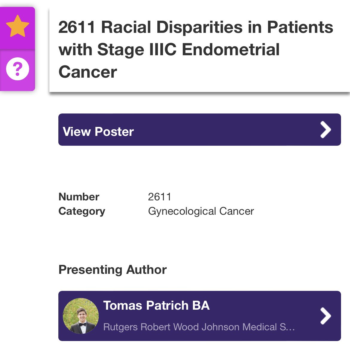 Rutgers Radiation Oncology Residency Program (@ru_radonc) on Twitter photo Please come and join our med student <a href="/tomypatrich/">Tomas Patrich MD</a> presenting his study on racial disparities in endometrial cancer patients #ASTRO2022 <a href="/ASTRO_org/">ASTRO</a> <a href="/RU_RadOnc/">Rutgers Radiation Oncology Residency Program</a> <a href="/RutgersCancer/">Rutgers Cancer Institute</a> <a href="/RWJMS/">Rutgers RWJMedSchool</a> <a href="/Rutgers_NJMS/">Rutgers New Jersey Medical School</a> Please come and join our med student <a href="/tomypatrich/">Tomas Patrich MD</a> presenting his study on racial disparities in endometrial cancer patients #ASTRO2022 <a href="/ASTRO_org/">ASTRO</a> <a href="/RU_RadOnc/">Rutgers Radiation Oncology Residency Program</a> <a href="/RutgersCancer/">Rutgers Cancer Institute</a> <a href="/RWJMS/">Rutgers RWJMedSchool</a> <a href="/Rutgers_NJMS/">Rutgers New Jersey Medical School</a>