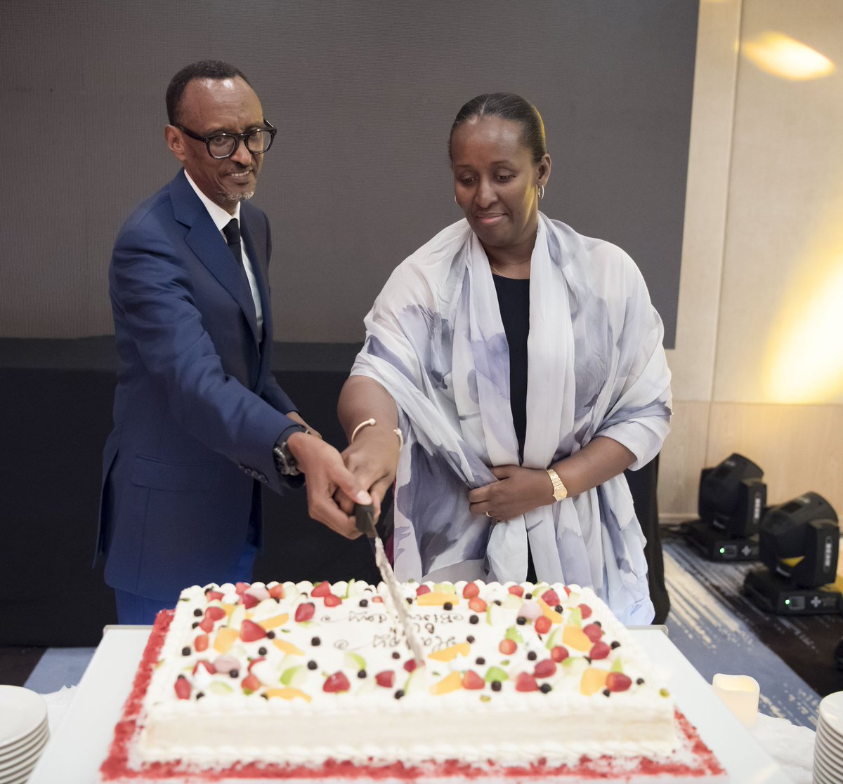 It is always a blessing to celebrate you @PaulKagame! Happiest birthday to a wonderful leader, father, grandfather and husband. 65 is a beautiful milestone indeed. I am ever thankful for the family we have been given. You are a gift to us all! 🎂 -JK