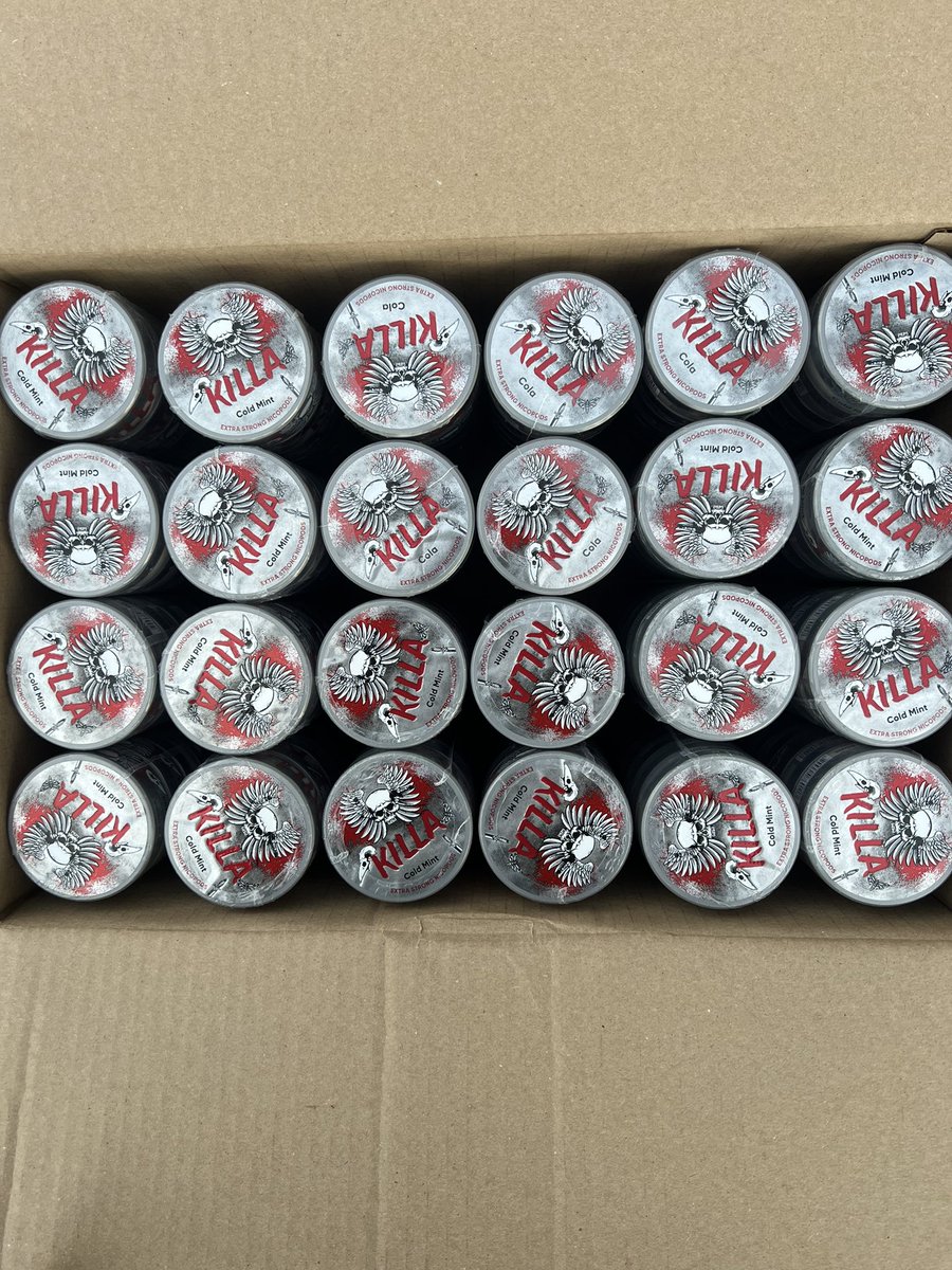SnusManchester's tweet image. Boxes of killa available ✅ sleeves also available on request📥 #killa #snus #killasnus #siberia #siberiasnus #sibs