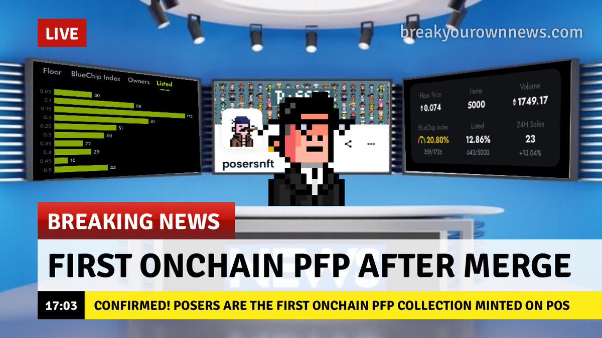 BREAKING NEWS! @PoSers_NFT are the first onchain PFP on PoS! Devs are working hard with underpromise and overdelivery! Swap tool release before December 2022. Trait swap tool was leaked. Art dope af and continues to delight 🚀🚀🚀 #posertime #NFTCommuinity #nftcollectors #posers