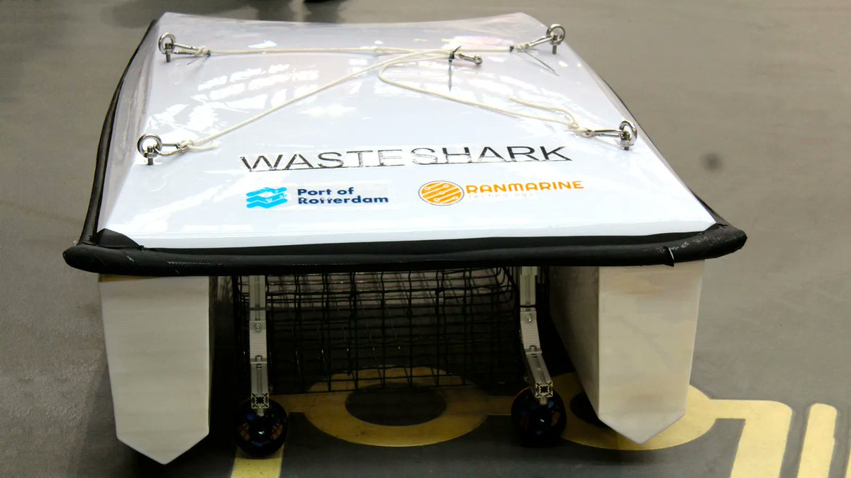 Designed by Richard Hardiman, Waste Shark is a small robotic device that 'swims' close to the shore catching rubbish before it can make its way out to sea.