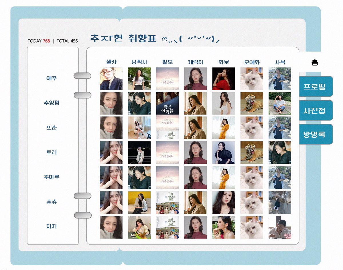 fsgifdd's tweet image. 츠와와칭구들과 추자현언니 취향표햇어요♡