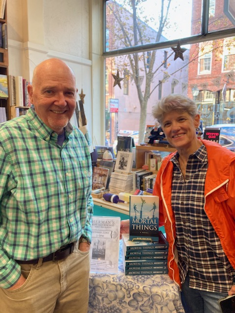 lissa_warren's tweet photo. Thanks, @ShermansBooks in Portland, ME, for hosting a signing for MORTAL THINGS author @NedBachus yesterday! @TOLWrites https://t.co/in8KJpQ2B4
