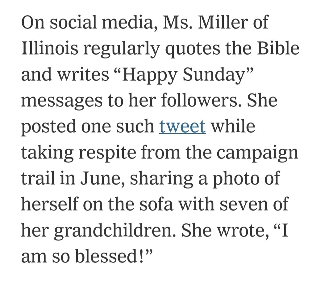 The fake news 'New York Times' is attacking me for talking about my Christian faith as a member of Congress. I will NEVER cave to these radical leftists who want to destroy people of faith & tear down the nuclear family, two cornerstones of the American way of life!