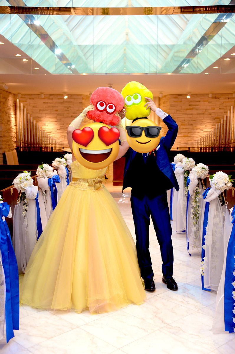 msu_pad_spla's tweet photo. 本日入籍より1年半が経過し、念願だった結婚式を無事に挙げることができました！！！❤️💒💑💍💐

スプラトゥーンというゲームを通じて出会った2人で、これからも仲良く幸せな家庭を築いていきます！
(喧嘩したらナワバリで勝負つけます(嘘))

てことで最近浮上少なめでしたが今日よりまた再開します！ https://t.co/sqC2dWFaW1