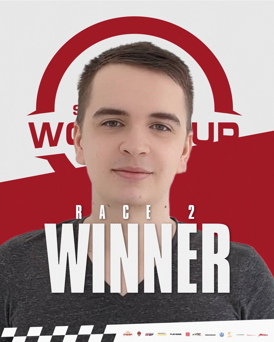 Second Race Winner : @DavidToth_8  🥇

Congrats  <a href="/HUNESZ/">Hungarian Esports Federation</a> 👏

#MonacoSimRacingWorldCup 🇲🇨🏆
