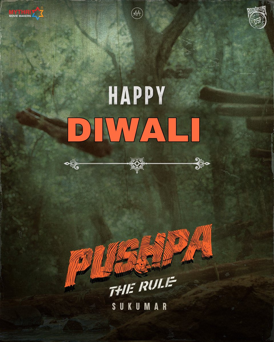 ArjunVcOnline's tweet photo. #Pushpa Diwali update is here...!!

#AlluArjun #PushpaTheRule

#HappyDiwali https://t.co/LHqVhwIFTC