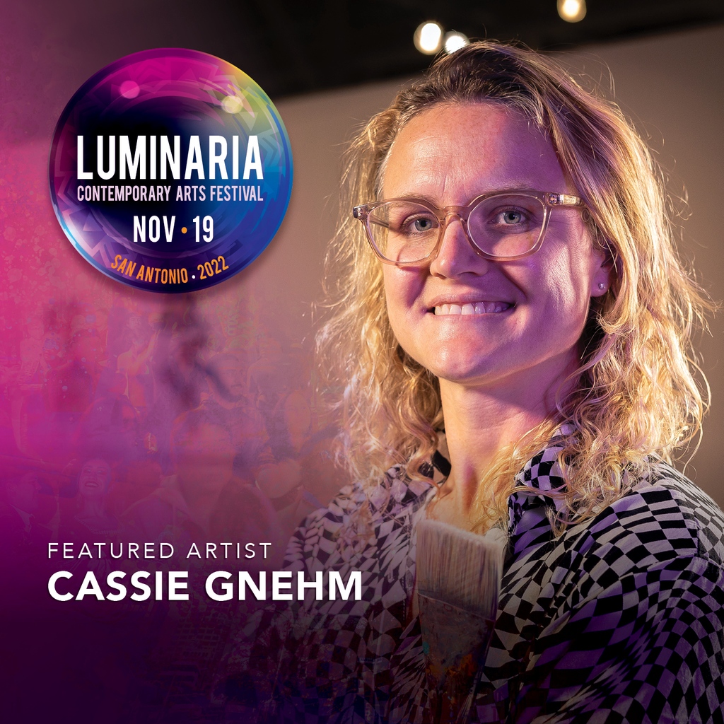 LuminariaSA's tweet image. Cassie Gnehm is an artist/educator whose work examines the representation of the female body by repainting and collaging over historical figures taking back control of the female form.
Nov 19, 6pm-12am
#LuminariaSA #Luminaria2022 #artsfestival #fineart #artgallery