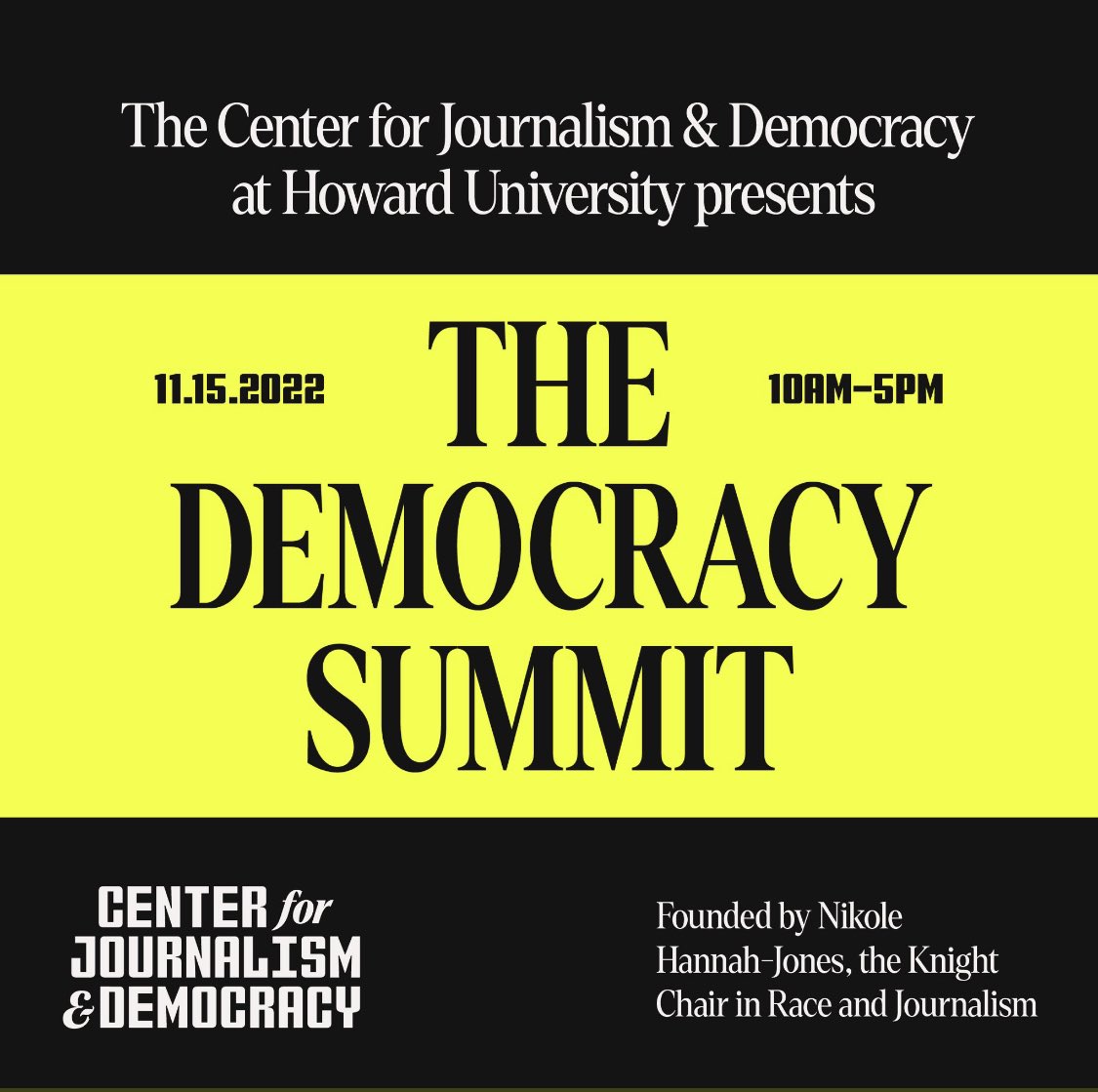 If you're a journalist trying to figure out, join the Center for Journalism & Democracy Nov. 15 @HowardU for our Democracy Summit where we'll learn from democracy experts, historians and journalists. Summit is free. And @C4JDHowardU's offering a limited number of travel stipends