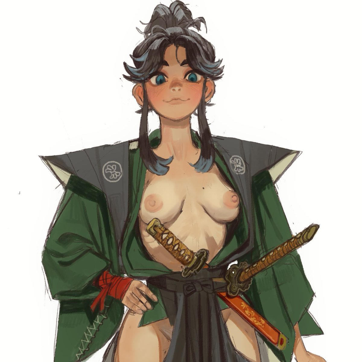 Hakama samurai kimono. 