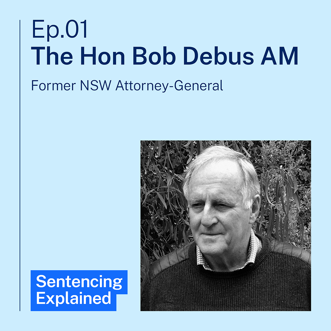 We’re live! Episode 1 of our weekly podcast series, #SentencingExplained is out now.

Listen in as Peter McClellan and guest Bob Debus, former NSW Attorney General reflect on the war on crime that triggered the start of the Council. #nswlaw Subscribe: open.spotify.com/episode/2i9i7D…