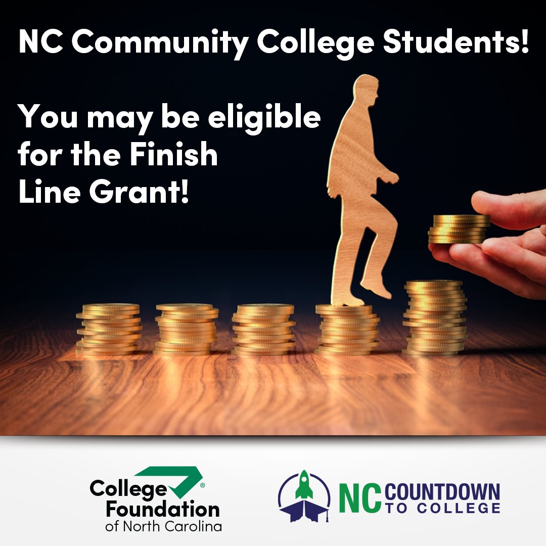 CFNC's tweet photo. N.C. community college students: Don't let a financial emergency knock you off track. Keep going for the gold ๐ with a Finish Line Grant! Learn more: https://t.co/oc5MkwJKqz
#NCCC #FinancialAid #FinishLineGrant https://t.co/6CCQuX8yyF