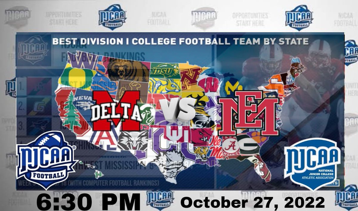 6:30 PM October 27, 2022
🔗 bit.ly/3z9q4jw
East Mississippi vs Mississippi Delta - LIVE College NJCAA FOOTBALL Division I 2022
@Isaiah_Butler5 @Tareo52 <a href="/emccinfo/">EMCC</a> @LaurenceSulli14 <a href="/KobeChambers182/">• HOLLYWOODCHAMBERS•</a>