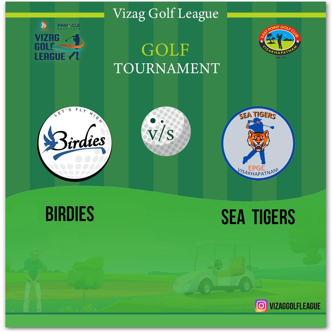 vizaggolfleague's tweet photo. Golf Tournament: Day 2
Get Ready For The Intense Competition!
#Srkeagles vs #Fairwaykings 
#Visalakshiroyals vs #Vizagdolphins
#Aryabrbulls vs #Vividgolfers
#Birdies vs #Seatigers  
#Professionalgolfers vs #anjaleemavericks

#eastpointglofclub #vizaggolfleague #visakhapatnam https://t.co/mJyV2BPQXQ