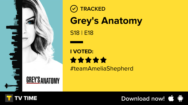 I've just watched episode S18 | E18 of Grey's Anatomy! #GreysAnatomy  tvtime.com/r/2zNRM #tvtime