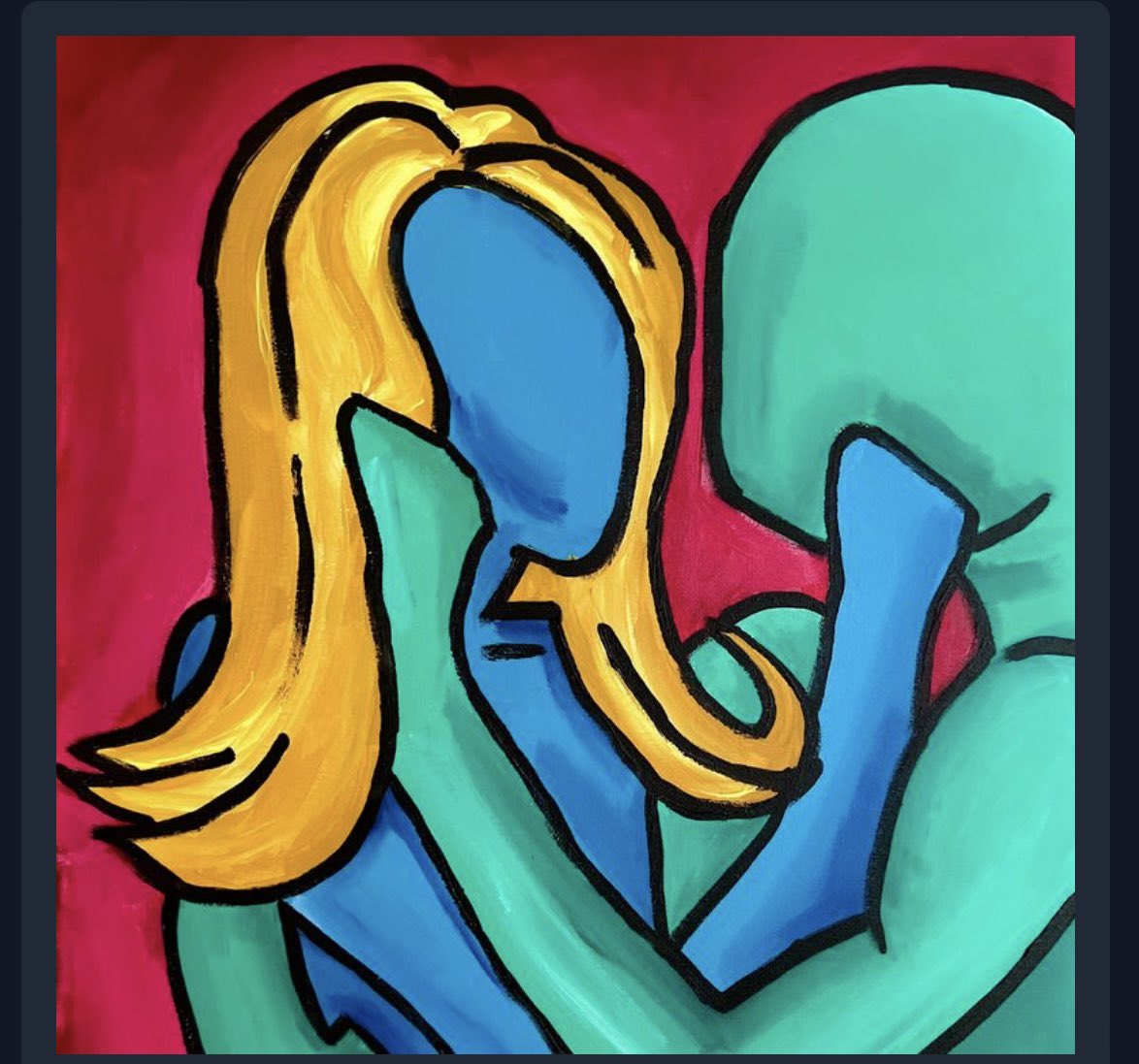 NFTbyMargo's tweet photo. “Perpetual Support” #14 Tasty Bits. Tender and loving, acrylic on canvas comes with framed physical 💕 https://t.co/LomLg55JuA https://t.co/svRtx6tDmM