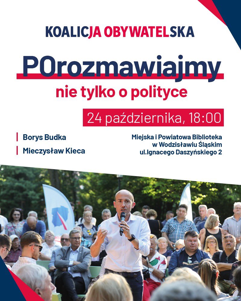 W poniedziałek wspólnie z prezydentem Wodzisławia Śląskiego @MieczyslawKieca zapraszamy na otwarte spotkanie w miejskiej bibliotece. Zaczynamy o 18:00. Do zobaczenia!