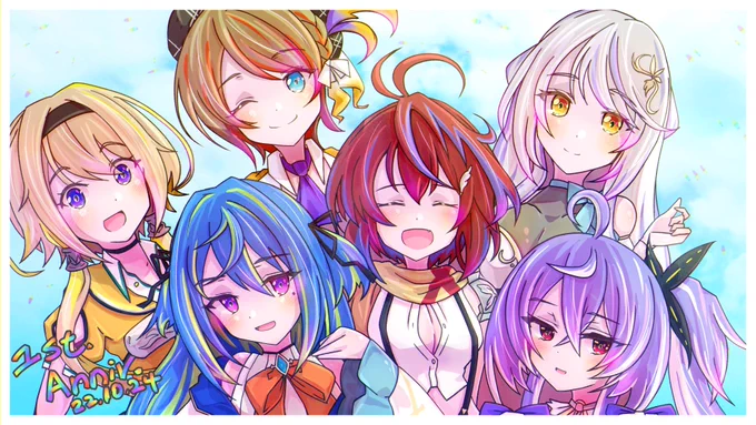 祝 #ひよクロ1周年 ささやかですがお祝いに。#ネモたーと #茜音色に染まれ #画伯ユリ#セイッ画 #ポポのアーチョ #絵描キキあと、ひよクロモチーフのオンラインボドゲができたので、ひよクラの皆は布教の入口にでも要素薄目にしたので普通のボドゲとして誘えるはず 