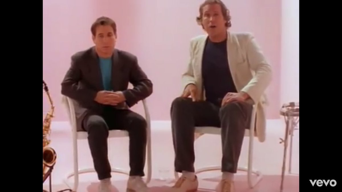 NickForty's tweet photo. When I watched your videos @VancityReynolds with @RealHughJackman I reminded something but I didn’t what…what?…but YES now I know. Paul Simone &amp;  Chevy Chase in the video clip “You can call me Al” 😄 happy Birthday  #Deadpool3 
#Wolverine https://t.co/C999ndVVMu