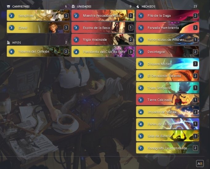 mcchileno24K's tweet photo. Bueno gane la ols #51 un run bastante limpio con seraphine ezreal/akshan lee ambos decks no tienen mucho sentido de lo fuerte que están y un mazo sólido como varus phanteon cerro la Lu ganadora.

Códigos abajo: https://t.co/pyf0KLoufE