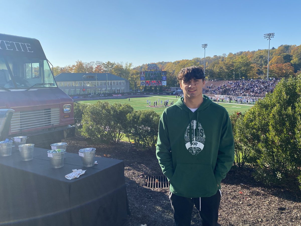 andrewmellis3's tweet photo. Had a great visit at Lafayette! Thank you for having me @Coach_Noll @LafColFootball https://t.co/WXfGdcPS5B