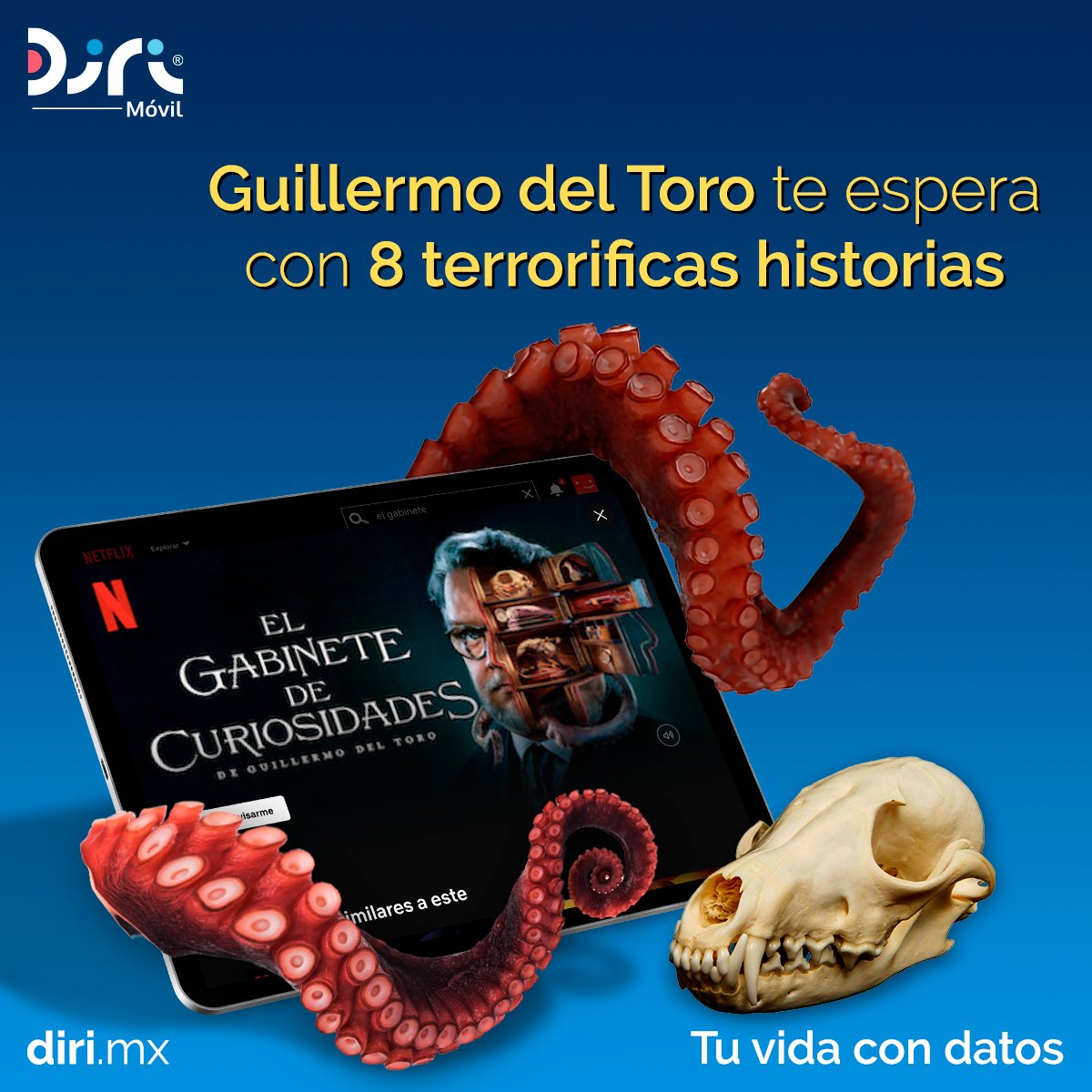 diri_mx's tweet photo. ¡Disfruta de tus datos viendo la nueva serie de Guillermo del Toro en Netflix! 🍿🎬
Diri #Telefonia #Movil #4G #5GReady #Red #LTE #GB #TelefoniaMovil #Conexión #NuevaTelefonía #GranRed #Conéctate #MantenteConectado #GranConexión #GranRed #ConectandoMejor #eSIM #Cine #Series https://t.co/7Bz92rJwdE