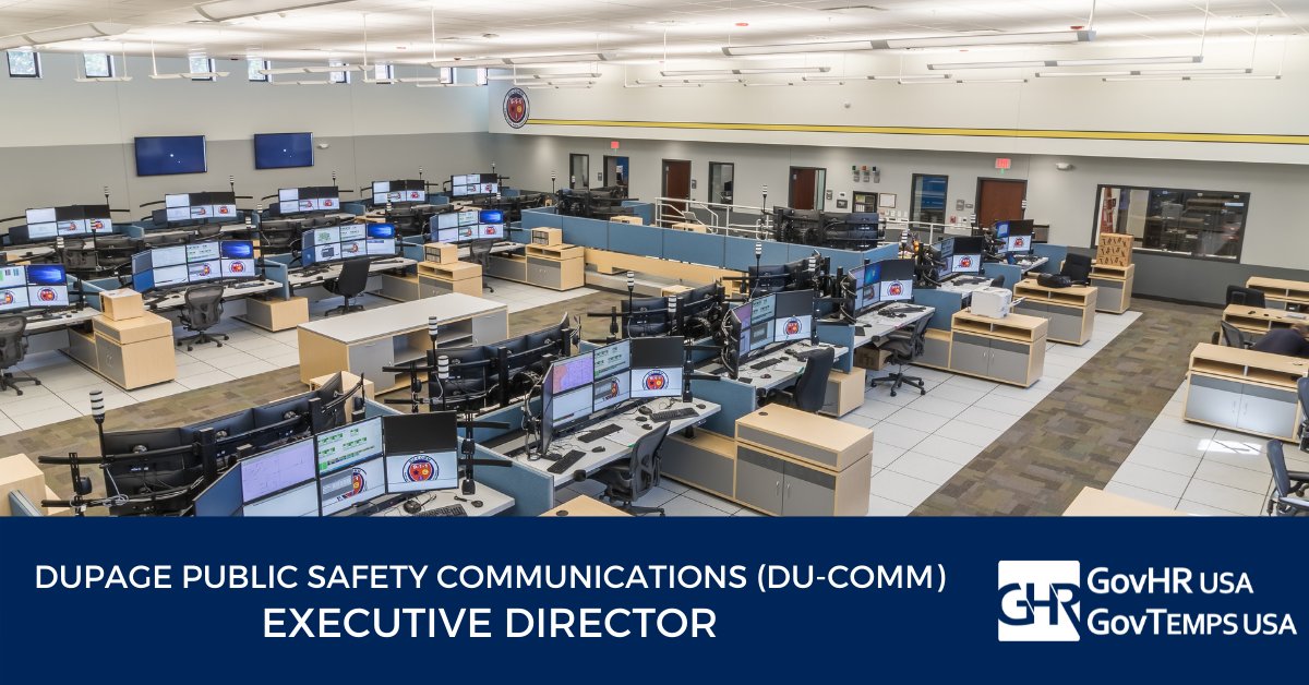 GovTempsUSA's tweet photo. DuPage Public Safety Communications (DU-COMM) - Executive Director. Apply today at: https://t.co/Z11qORHaKo #localgov #govjobs #govhr @ducom911 https://t.co/3HUekSNpMd