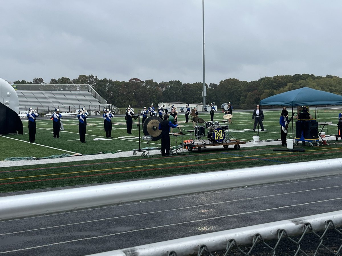 The skies were dark and rainy, but our <a href="/mthshawk_band/">MTHS Marching Hawks</a> shined at their regional competition this afternoon! Good luck, Hawks! 🎸🥁🎷🎶🎼💙💛#MTHawkPride <a href="/MTHS_Sports/">Manchester Twp. H.S. Sports Updates</a> <a href="/MTHS_Pride/">Dennis Adams</a> <a href="/ThiffaultSarah/">Sarah Thiffault</a> <a href="/MTSDnews/">MTSD News</a>