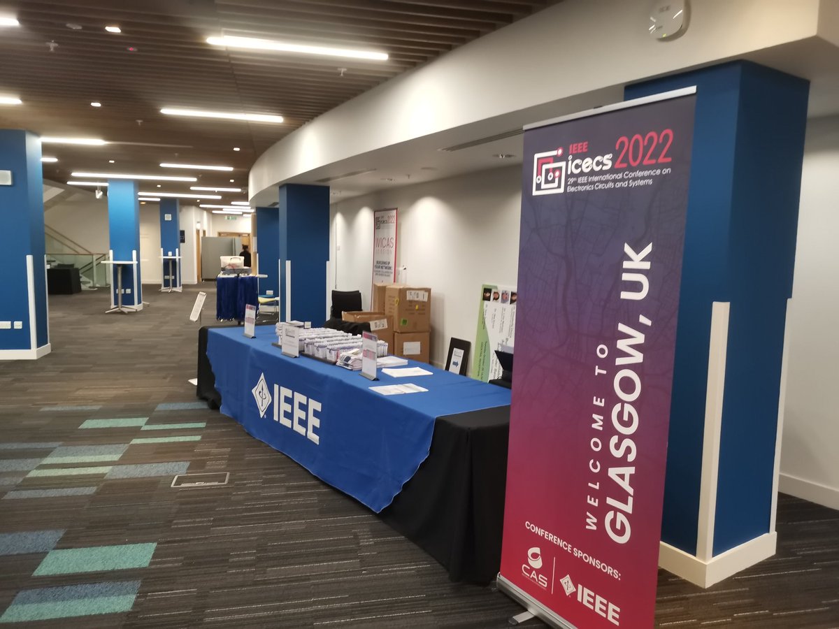 The stage is set! Come to register from 7am-2pm tomorrow in the foyer of the TIC - enter on George Street.

Psst, there are free ICECS backpacks for in-person attendees, on a first come first served basis!