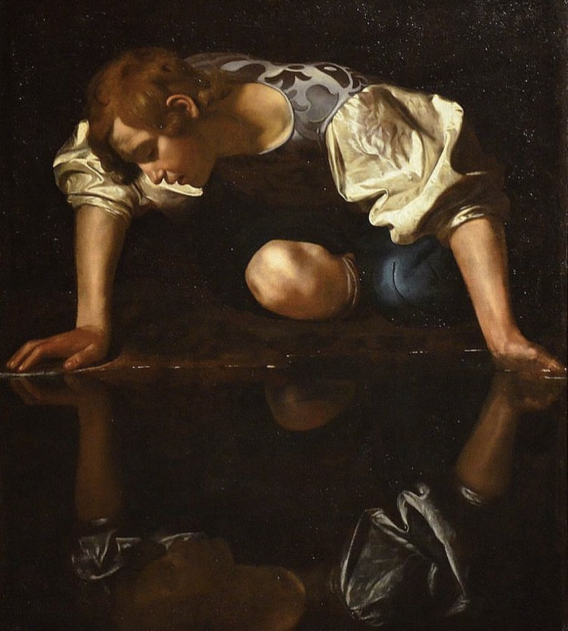 AngelsWhisperr's tweet photo. “Narcissus” Caravaggio, 1597 https://t.co/XKTYu4MbWv