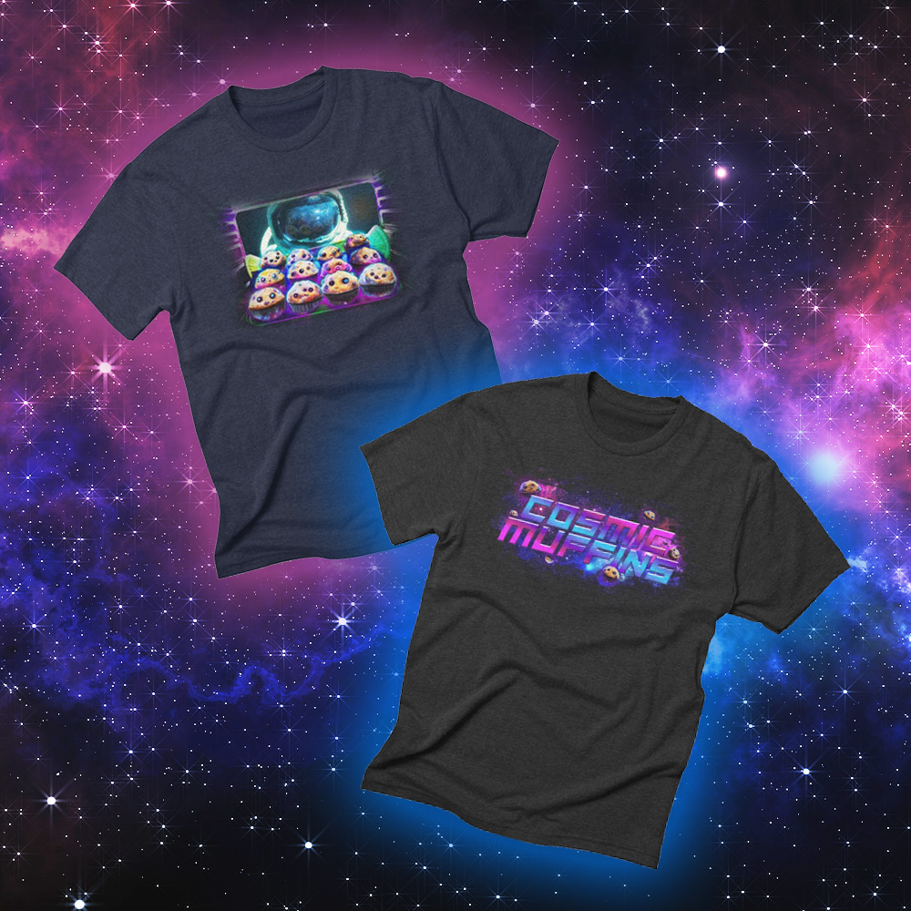 Happy Sunday everyone! Muffins are back and happy to announce the first round of Cosmic Muffins merch has dropped! 🎉  You can check out the collection here 👉  brokenrealityinc.threadless.com/collections/co… 👀