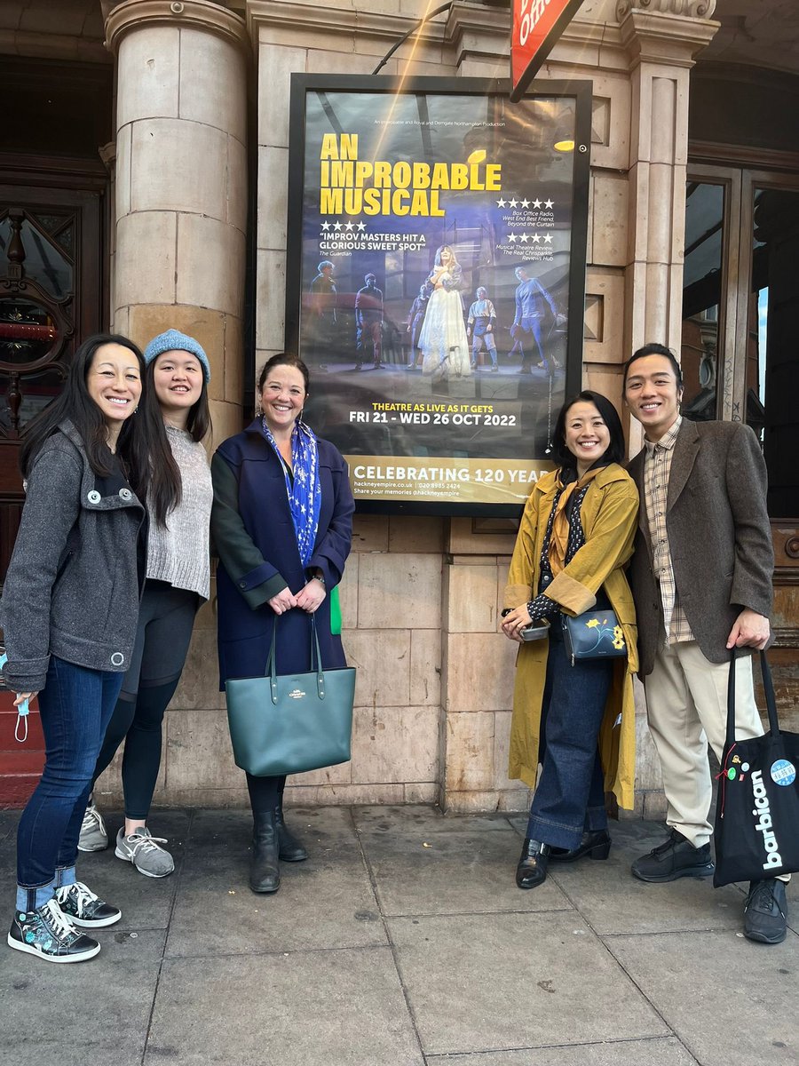 <a href="/totoro_show/">My Neighbour Totoro</a> fam visits <a href="/HackneyEmpire/">Hackney Empire</a> for <a href="/improbable1/">Improbable</a> #Musical ✨👏🏼👏🏼👏🏼🫶🏼
We had a really lovely time and thank you for your hilarious and wonderful performance!! I want to see every shows!!!!! 
You must catch this show while you can!! 
#london #theatre #musical #improvisation