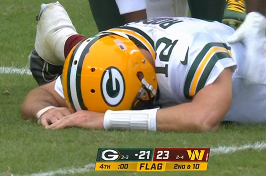 SkyBlue_Am's tweet photo. Sums up the #Packers season #GBvsWAS https://t.co/zyZJSUxEeg