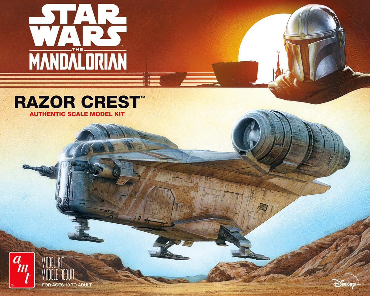 StarshipModeler's tweet photo. Well, this was a bit of a surprise - look what dropped at the SSM dock today! AMT's all-new 1/72 Razor Crest from Star Wars: The Mandalorian.   https://t.co/Hyrl46gthq https://t.co/57hAL6XmO4