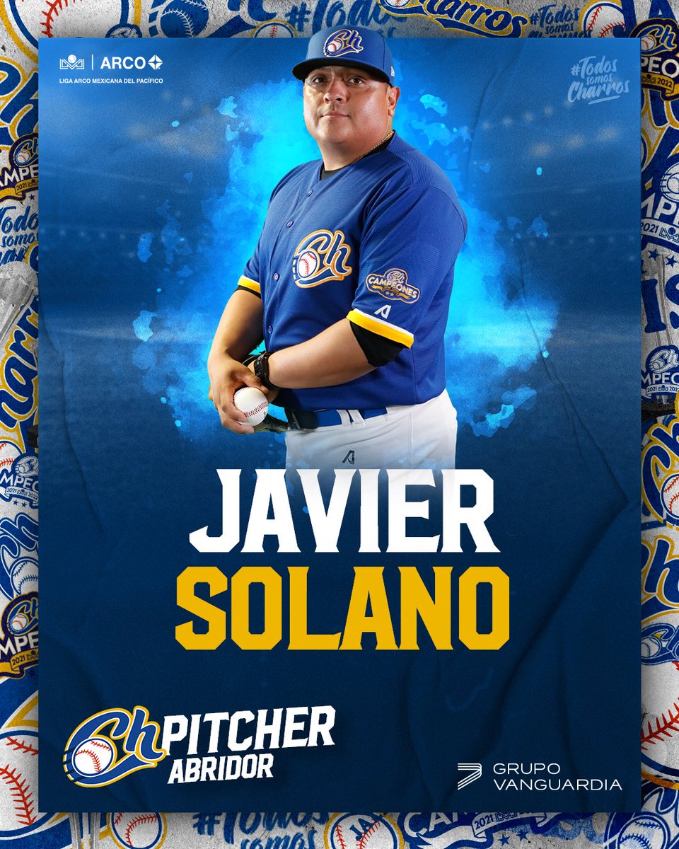 Javier Solano será nuestro abridor para el J3 ante Mayos.  #TodosSomosCharros⚾️💙💛