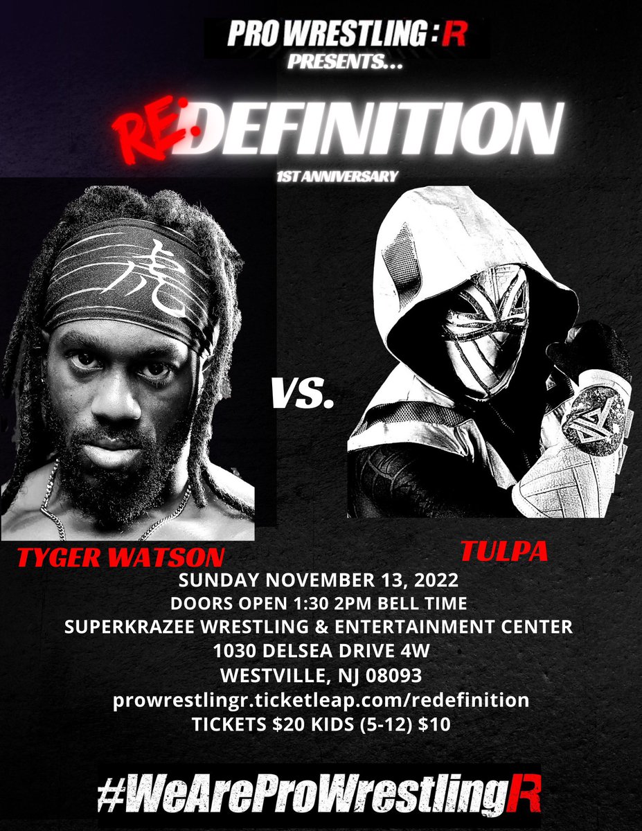 ProWrestlingR1's tweet photo. 3 Weeks Awayโฆ
Get your tickets, now. Everyone who purchases a ticket in advance, online is automatically entered into a giveaway for a free @ProWrestlingR1 t-shirt
https://t.co/gDEo2ZcU22 https://t.co/Pbgv8KDkFm