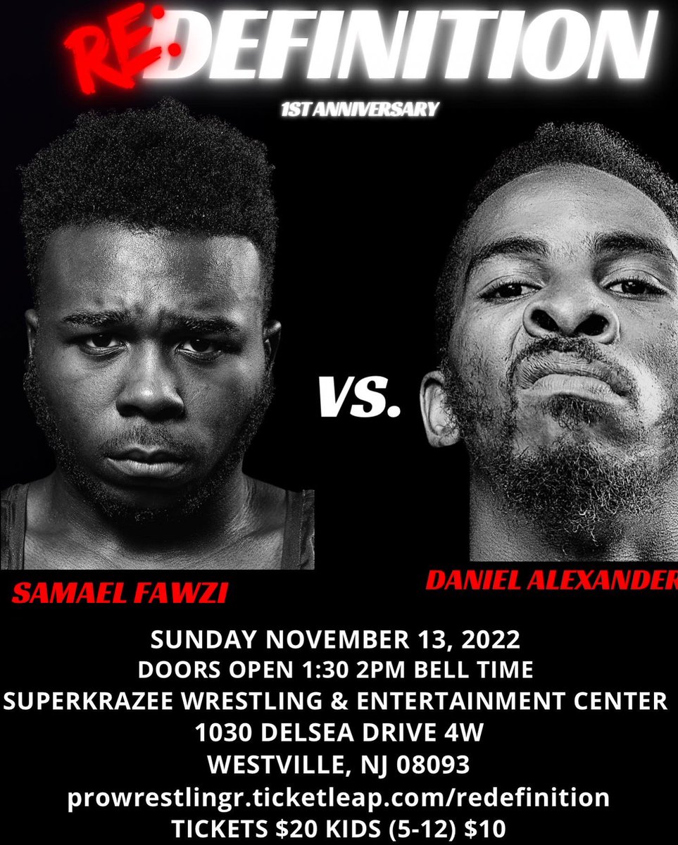 ProWrestlingR1's tweet photo. 3 Weeks Awayโฆ
Get your tickets, now. Everyone who purchases a ticket in advance, online is automatically entered into a giveaway for a free @ProWrestlingR1 t-shirt
https://t.co/gDEo2ZcU22 https://t.co/Pbgv8KDkFm