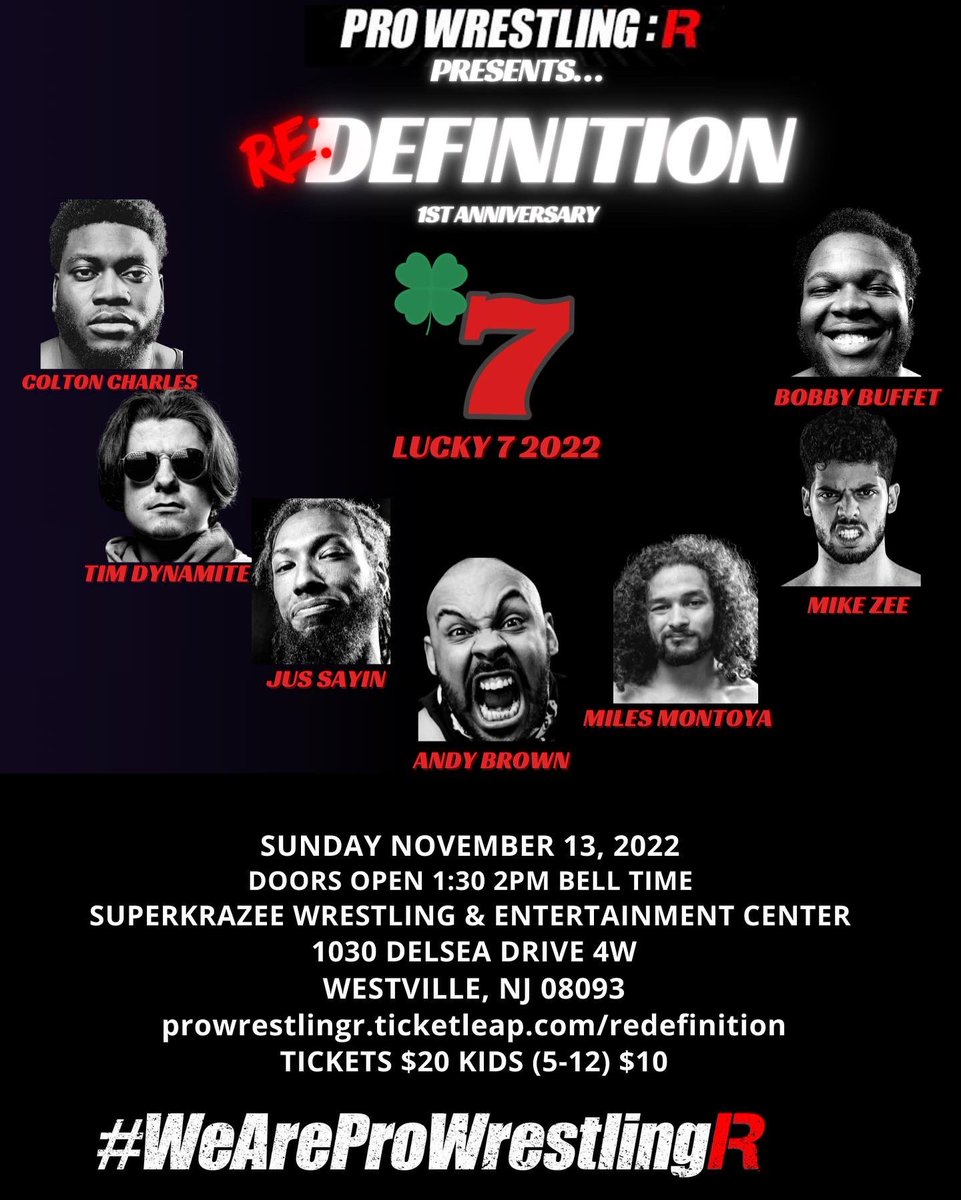 ProWrestlingR1's tweet photo. 3 Weeks Awayโฆ
Get your tickets, now. Everyone who purchases a ticket in advance, online is automatically entered into a giveaway for a free @ProWrestlingR1 t-shirt
https://t.co/gDEo2ZcU22 https://t.co/Pbgv8KDkFm